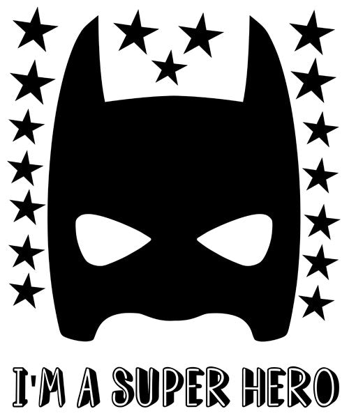 Stickers enfant super héro noir
