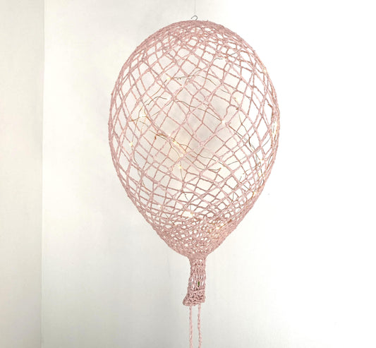 Ballon en crochet lumineux rose Grand modèle