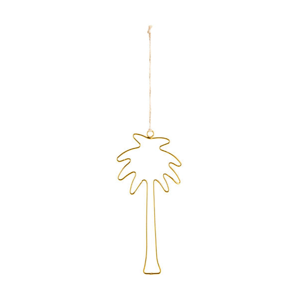 Suspension palmier contours dorés