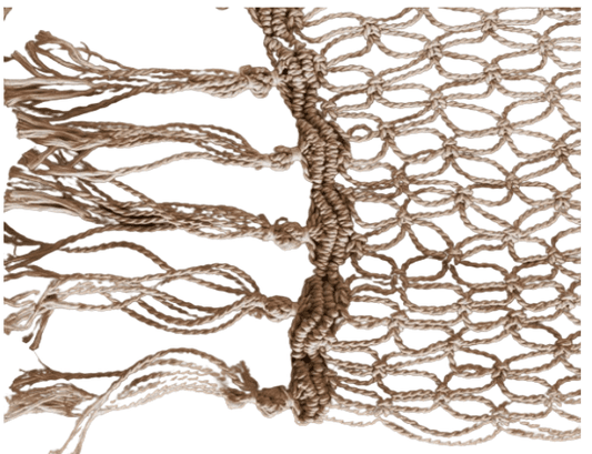 Chemin de table lin macramé jute L300cm